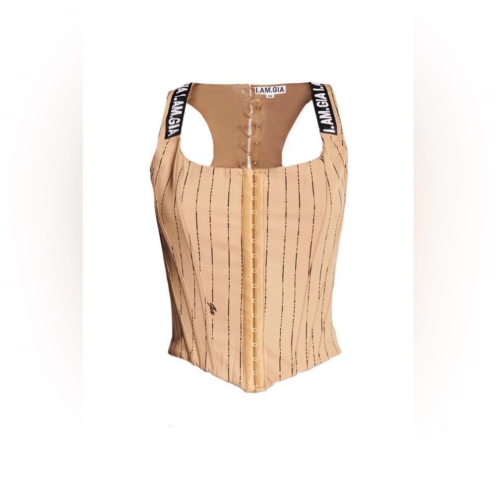 I.am.gia Siobhan Tan Pinstripe corset